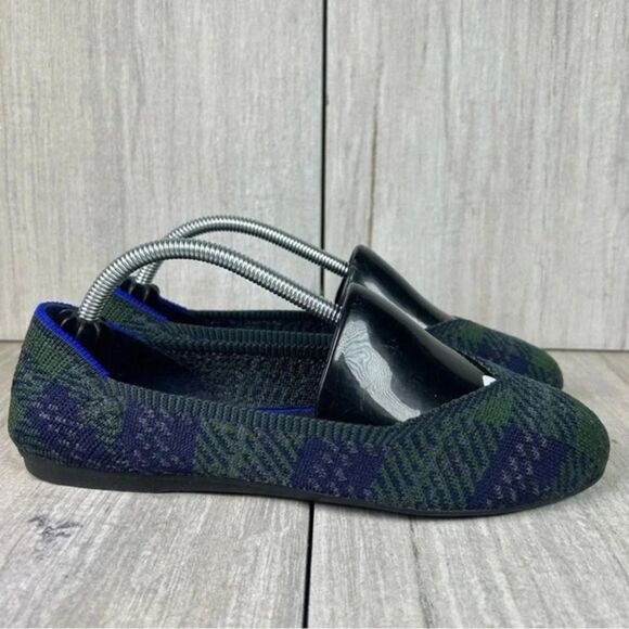 RARE RETIRED Rothy’s Forest Tartan Plaid Round Toe Ballet Flats Womens Size 6.5 - Picture 1 of 10